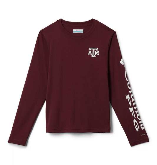 Kids' Collegiate PFG Terminal Tackle Long Sleeve Shirt - Texas A&M