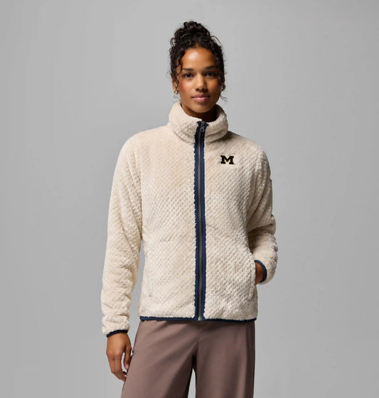 Women's Collegiate Fire Side II Sherpa Full Zip Fleece - Michigan