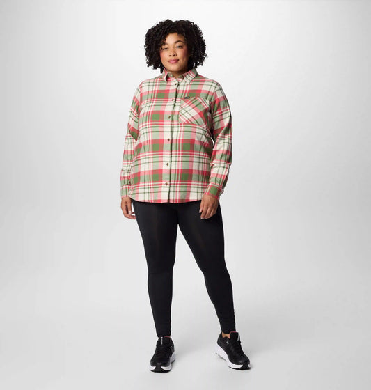 Women's Calico Basin Flannel Long Sleeve Shirt - Plus Size