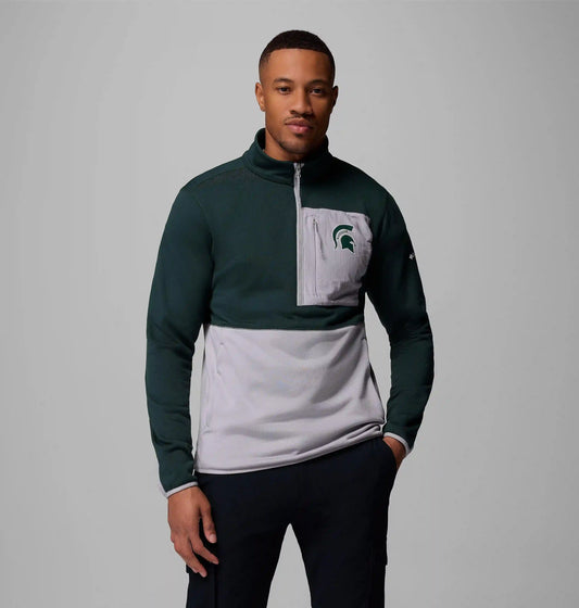 Men's Collegiate Columbia Hike Half Zip Jacket - Michigan State