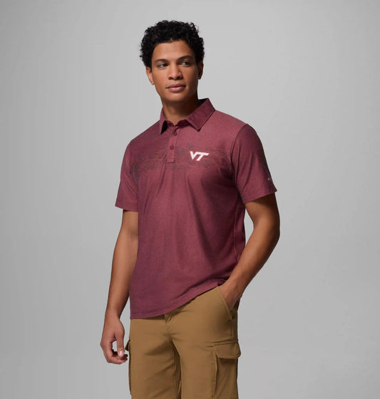 Men's Collegiate Thistletown Hills Printed Polo - Virginia Tech