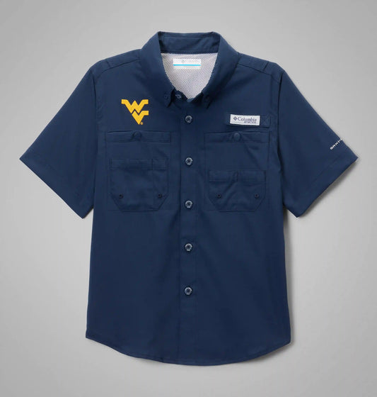 Kids' Collegiate PFG Tamiami Short Sleeve Shirt - West Virginia