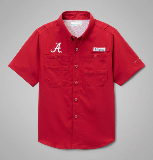 Kids' Collegiate PFG Tamiami Short Sleeve Shirt - Alabama