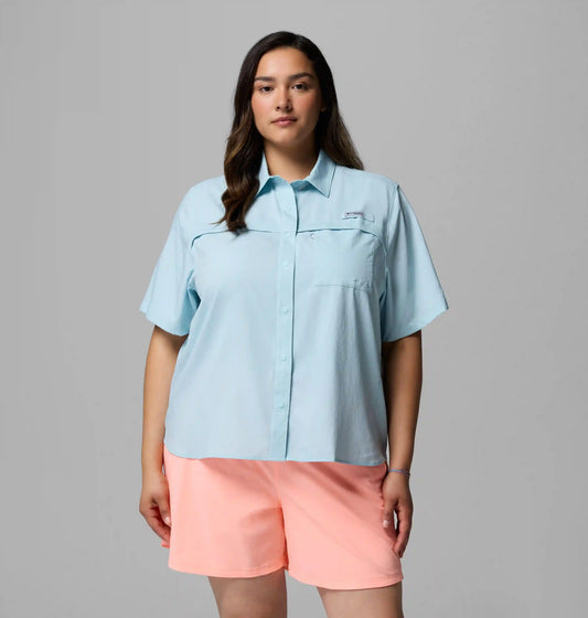 Women's PFG Castback Woven Short Sleeve - Plus Size