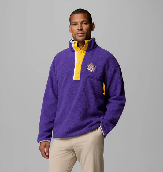 Men's Collegiate Helvetia Half Snap Fleece - LSU