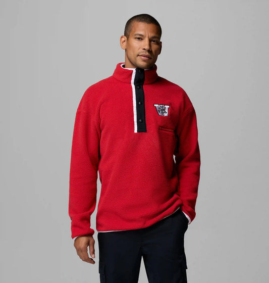 Men's Collegiate Helvetia Half Snap Fleece - Wisconsin