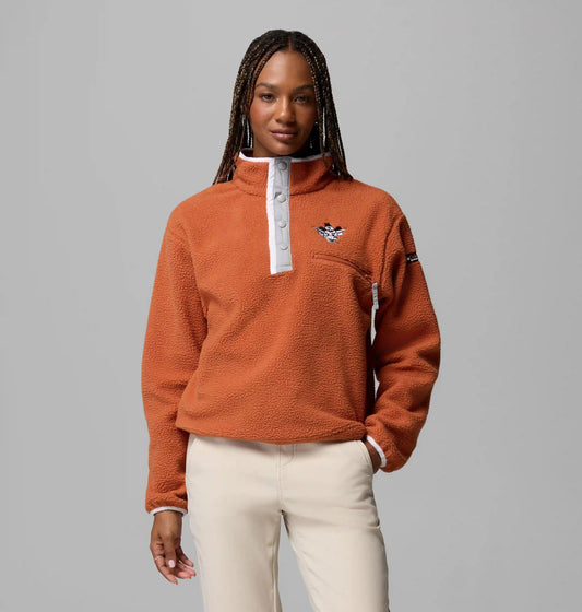 Women's Collegiate Helvetia Cropped Half Snap Fleece - Texas