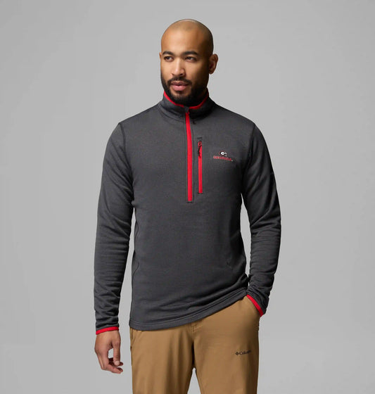 Men's Collegiate Essential Hike Grid Fleece Half Zip - Georgia