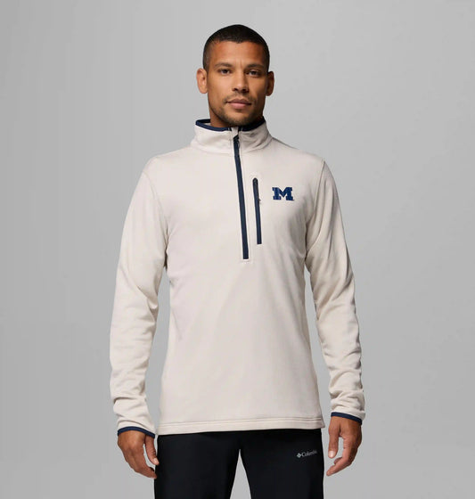 Men's Collegiate Essential Hike Grid Fleece Half Zip - Michigan