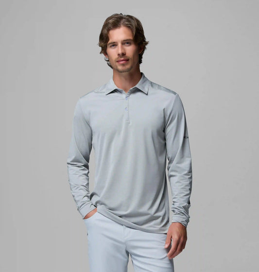 Men's Omni-Wick Pin High Long Sleeve Polo
