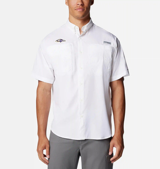 Men's PFG Tamiami Short Sleeve Shirt - Baltimore Ravens